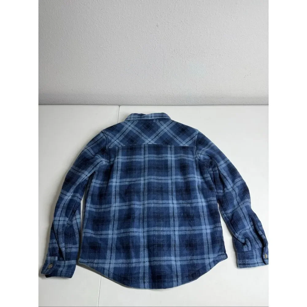 Weatherproof Boy's Sherpa Lined Fleece Button Up Shirt Jacket Sz 10/12 See Notes